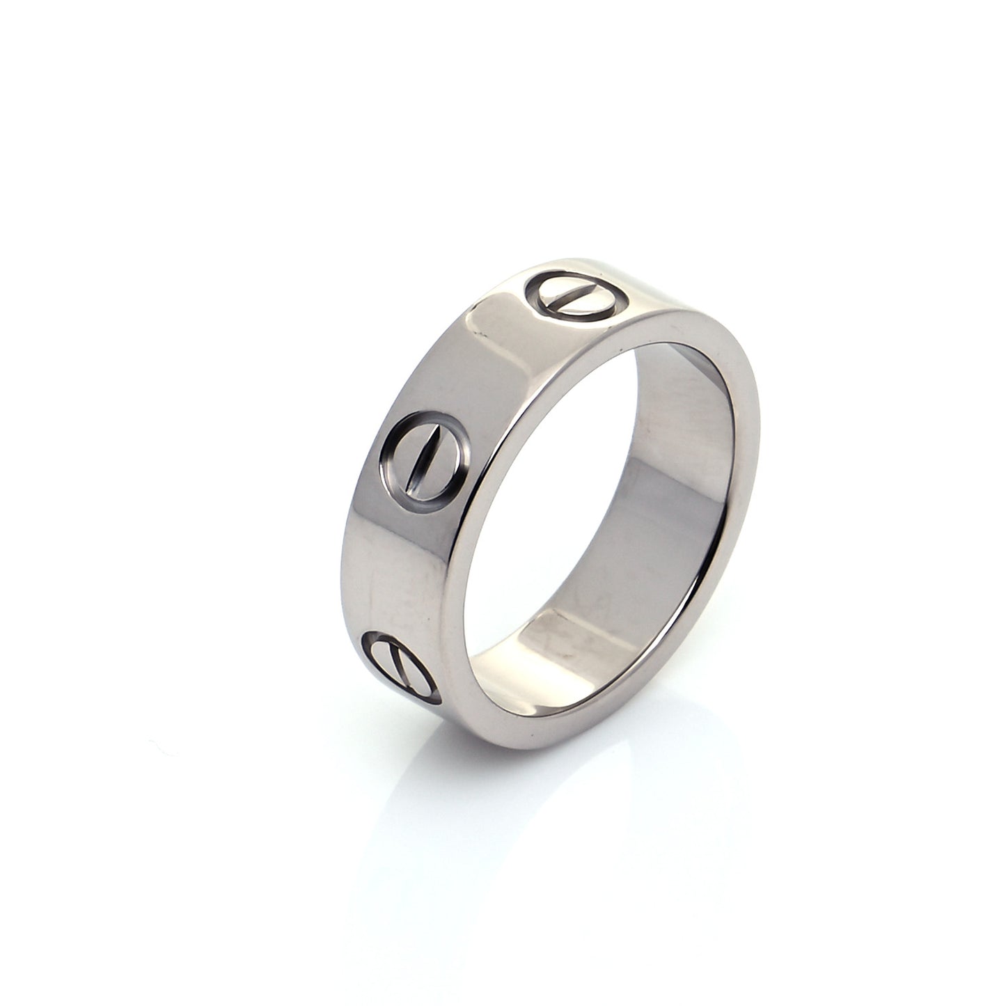 18K White Gold 5.5mm LOVE Ring 48 4.5