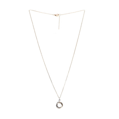 Cartier 18K Pink Yellow White Gold Diamond Trinity Pendant Necklace 3 of 5