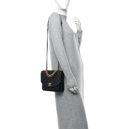 Chanel Calfskin Caviar Quilted Chain Handle Flap Black 2 of 10