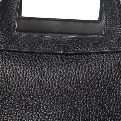 Hermes Taurillon Clemence Halzan 31 GM Black 12 of 12