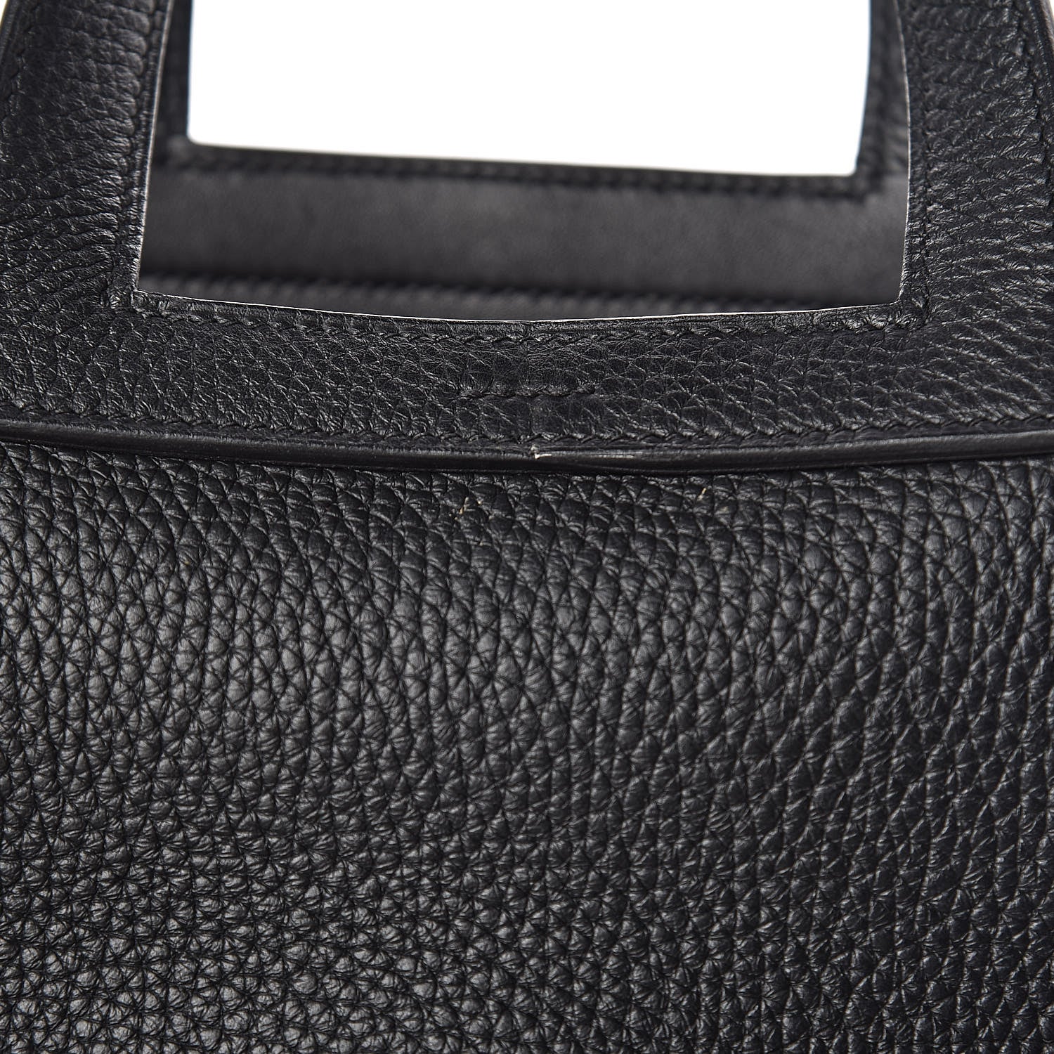 Hermes Taurillon Clemence Halzan 31 GM Black 12 of 12
