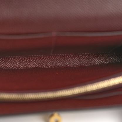 Hermes Epsom Kelly Wallet To Go Bordeaux 5 of 11