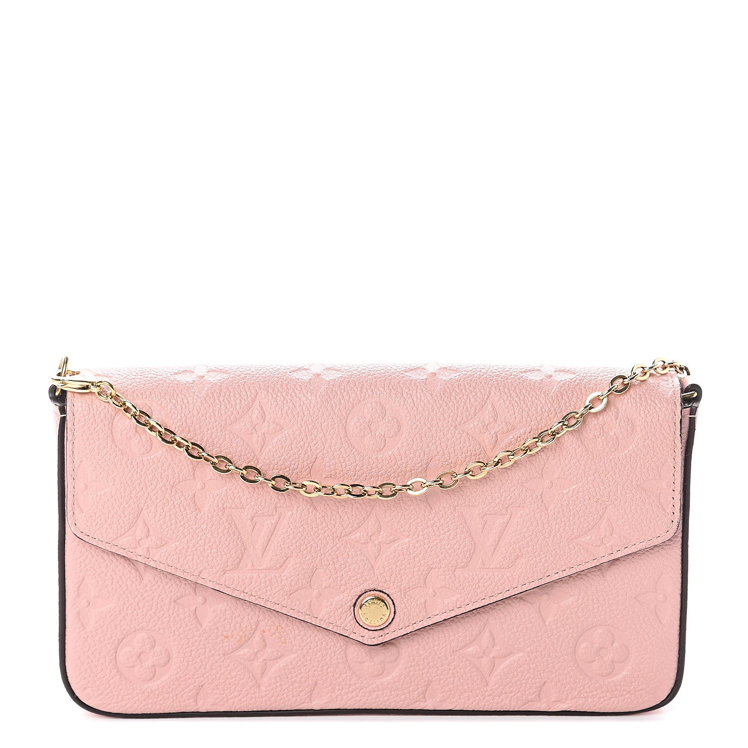 Louis Vuitton Empreinte Pochette Felicie Chain Wallet Rose Poudre 1 of 8