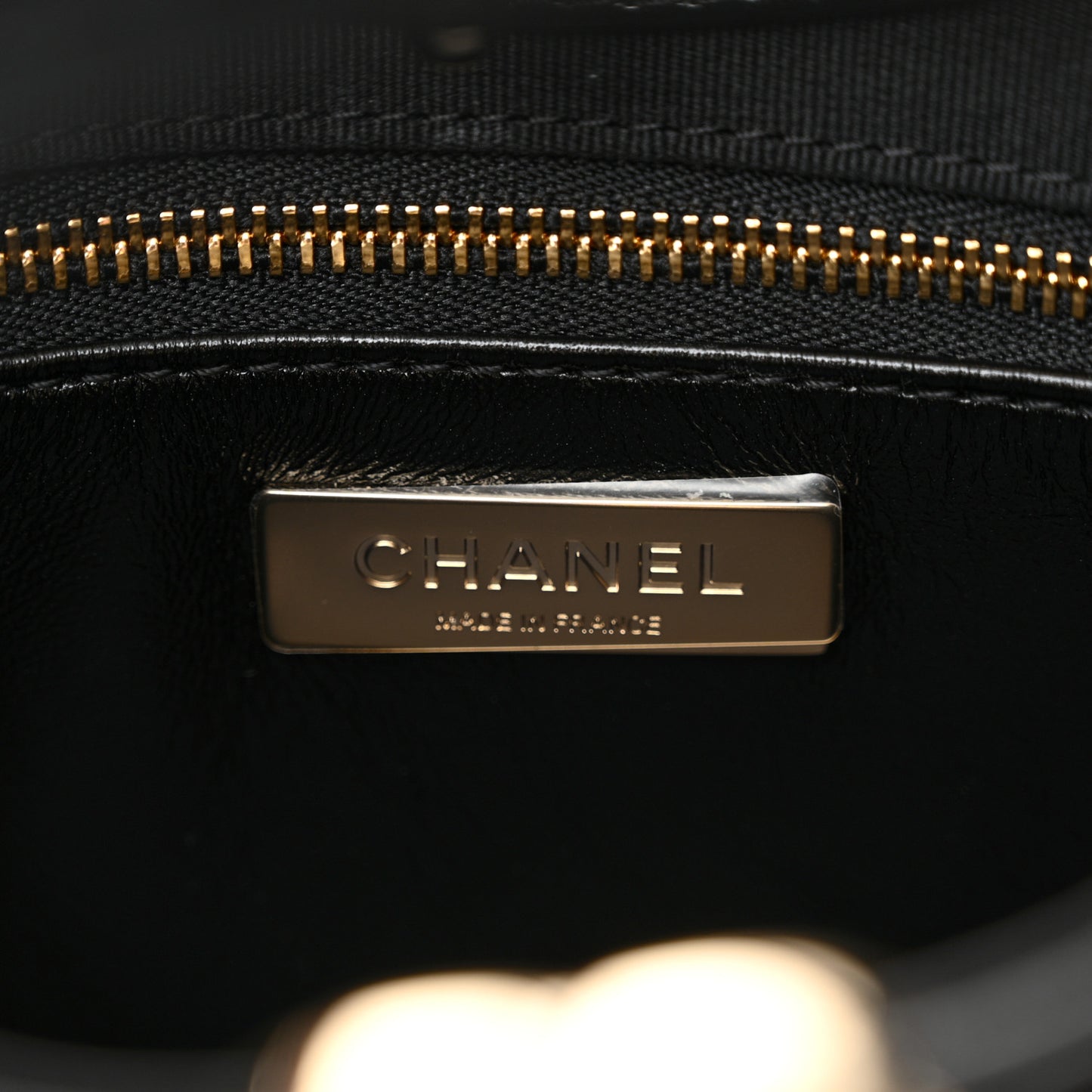 Shiny Lambskin Quilted Mini 31 Shopping Bag Black