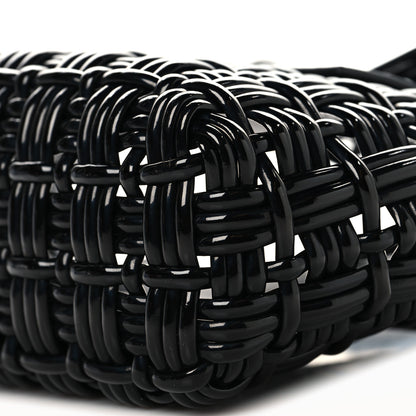 Balenciaga Faux Calfskin Braided Varnished XXS Bistro Basket Black 10 of 10