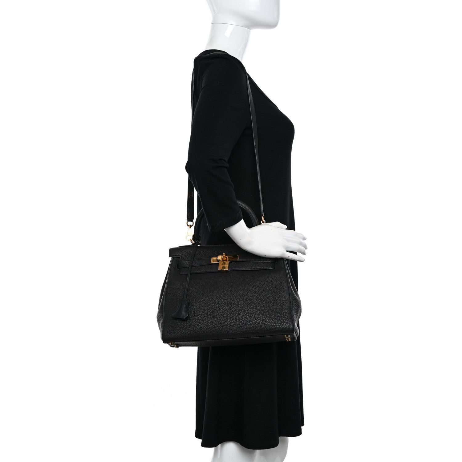 Hermes Togo Kelly Retourne 28 Black 2 of 11