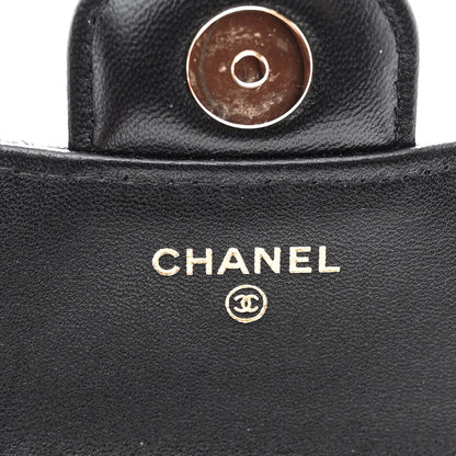 Chanel Lambskin Quilted Top Handle Flap Coin Purse With Chain Black 6 of 12