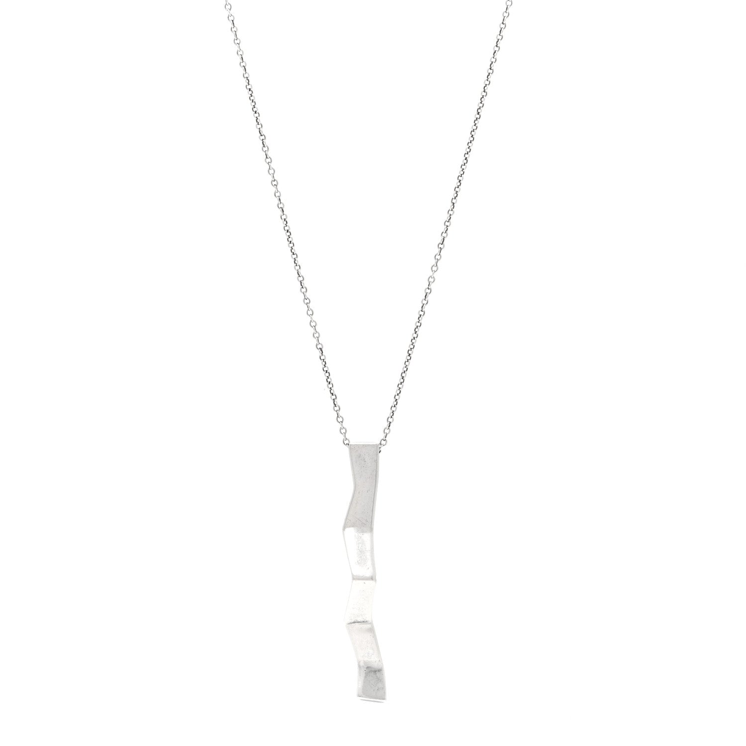 Tiffany Sterling Silver Frank Gehry Orchid Drop Pendant Necklace 1 of 4