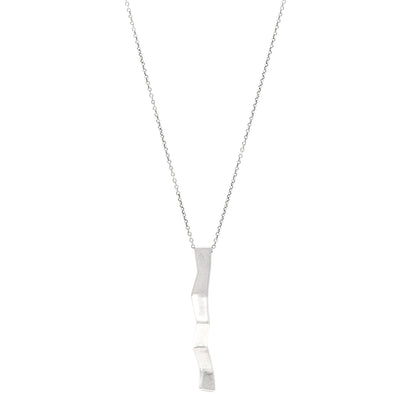 Tiffany Sterling Silver Frank Gehry Orchid Drop Pendant Necklace 1 of 4