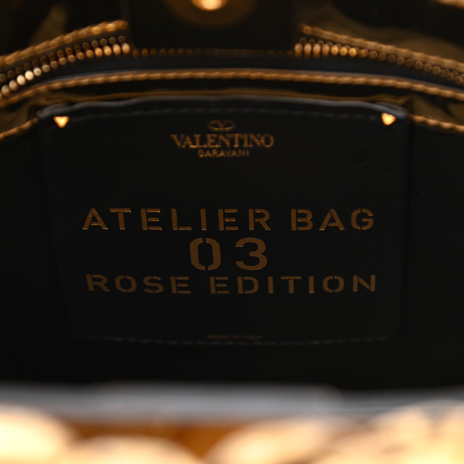 Valentino Garavani Metallic Nappa Atelier 03 Rose Edition Tote Antique Brass 6 of 9