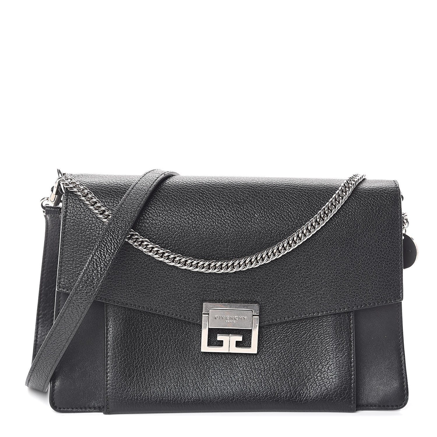 Givenchy Sugar Goatskin Medium GV3 Shoulder Bag Black 1 of 9