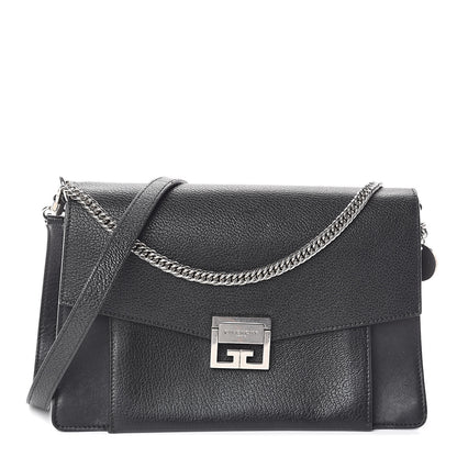 Givenchy Sugar Goatskin Medium GV3 Shoulder Bag Black 1 of 9