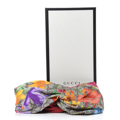 Gucci Silk Monogram Flora Print Headband M Red 7 of 7