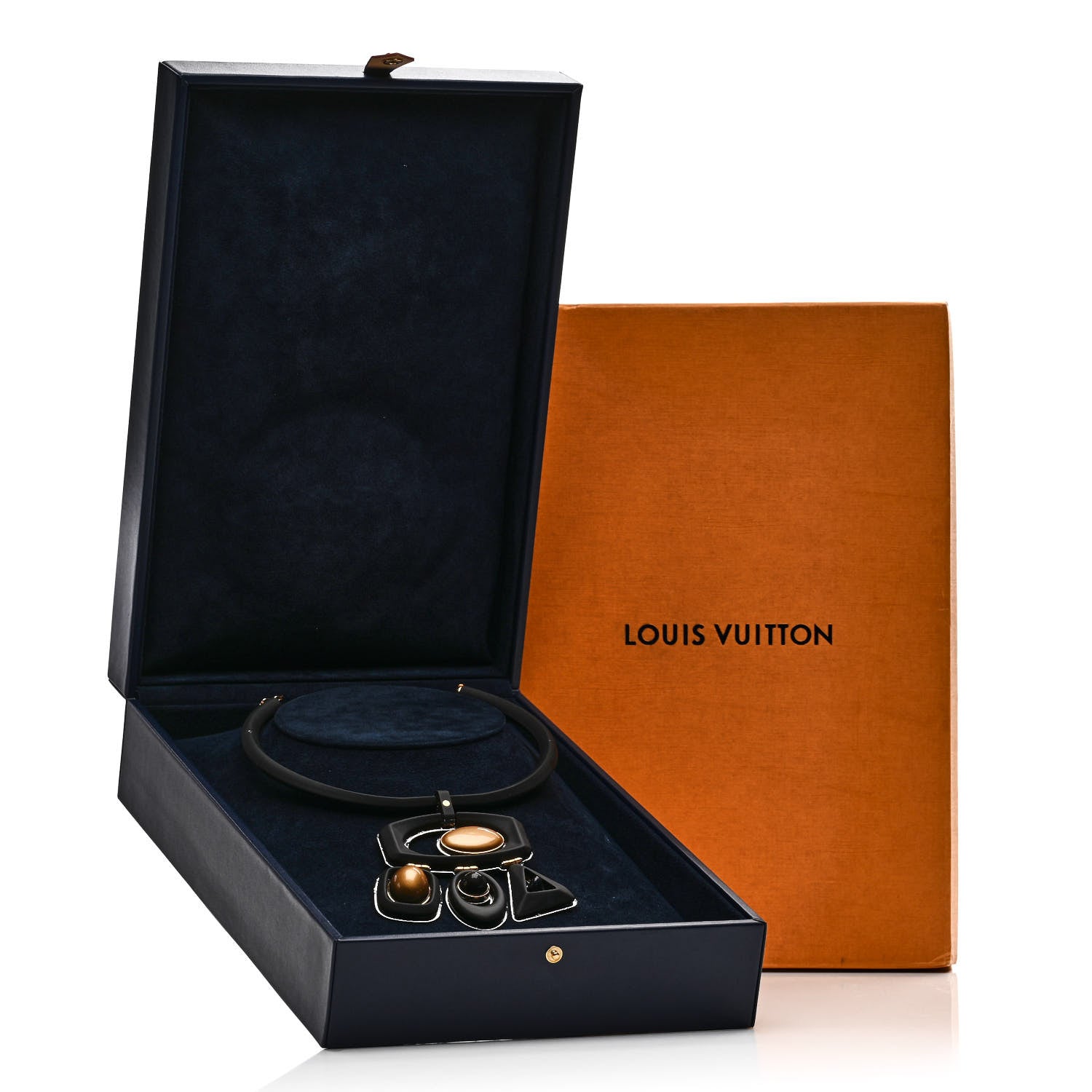 Louis Vuitton Rubber Metal Geometric Choker Necklace 11 of 11