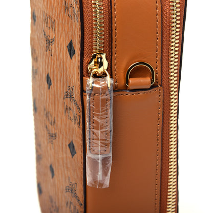 MCM Visetos Crossbody Camera Bag Cognac 15 of 17