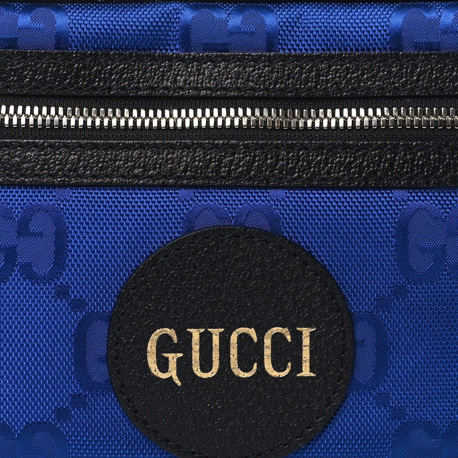 Gucci Econyl Nylon Monogram Off The Grid Belt Bag Guilted Blue Black 8 of 10