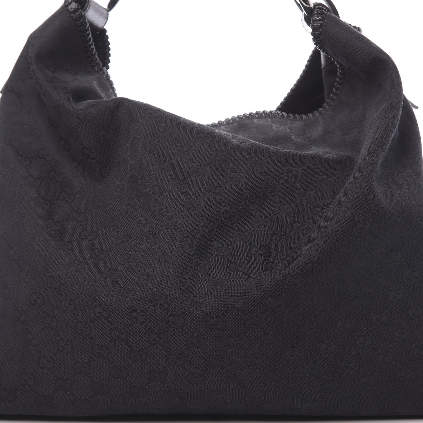 Monogram Large Horsebit Chain Hobo Black