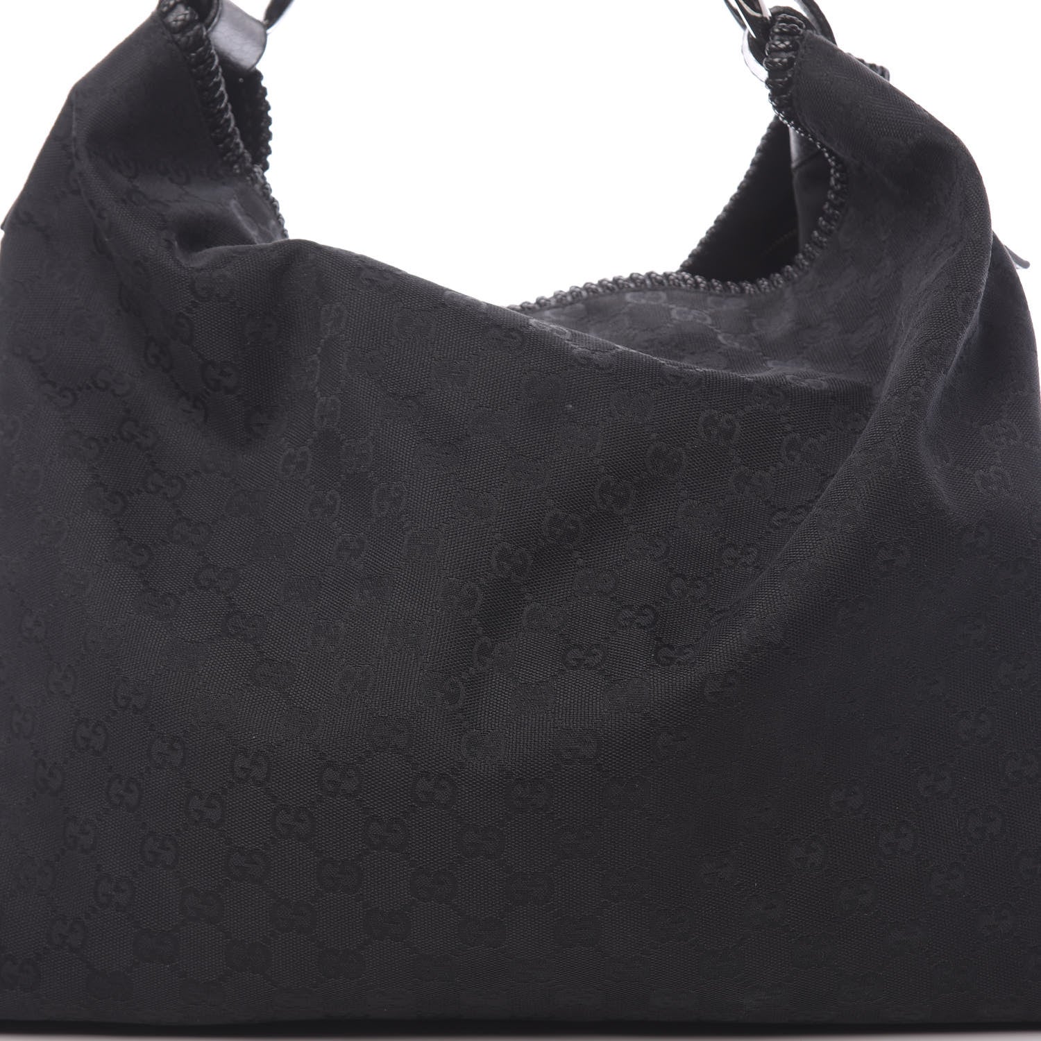 Gucci Monogram Large Horsebit Chain Hobo Black 6 of 12
