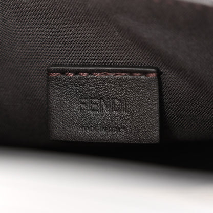 Fendi Glazed Fabric Vitello Century FF 1974 Mini Baguette Cage Mogano Panna Black 6 of 10