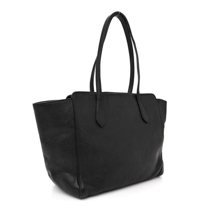 Gucci Pebbled Calfskin Small Swing Tote Black 3 of 16