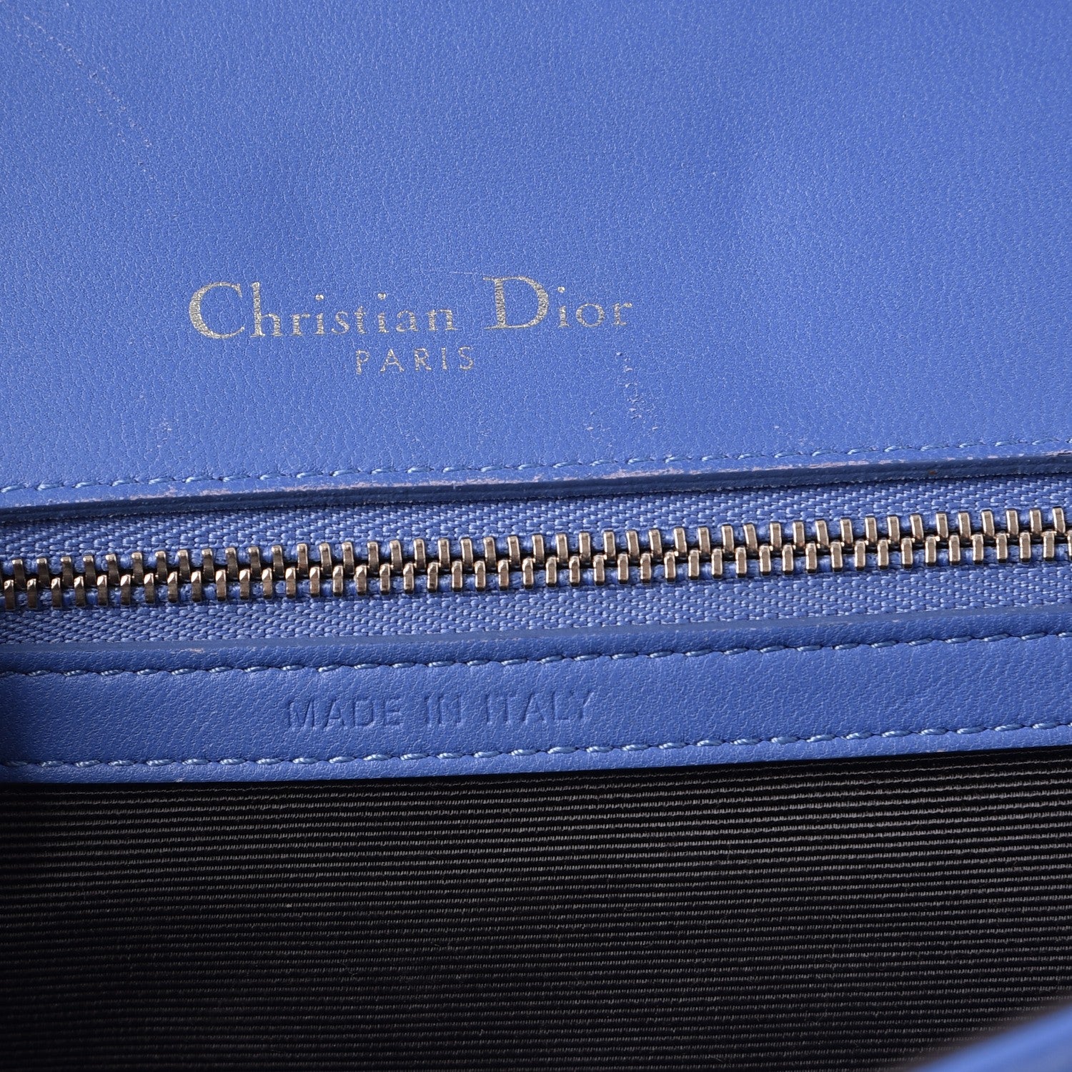 Christian Dior Lambskin Medium Diorama Flap Bag Blue 8 of 22