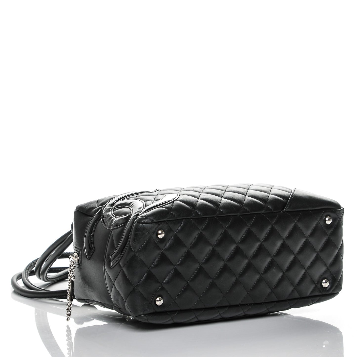 Calfskin Quilted Large Cambon Bowler Black