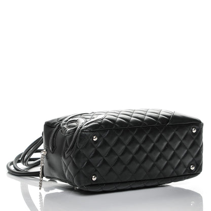 Chanel Calfskin Quilted Large Cambon Bowler Black 4 of 7