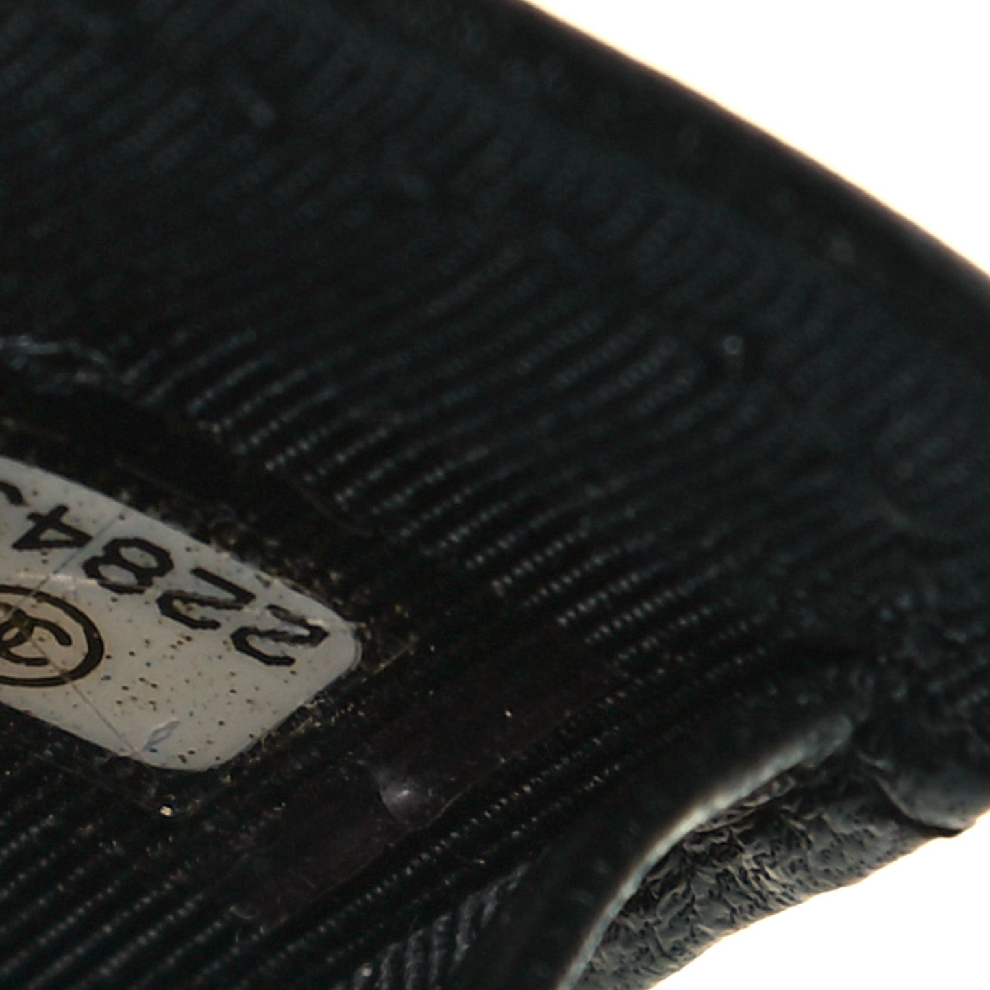 Lambskin Quilted Gusseted Card Holder Beige Black