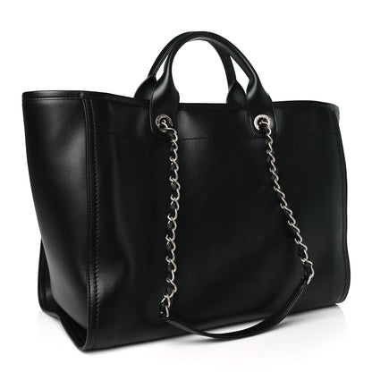 Chanel Calfskin Medium Deauville Tote Black 4 of 11