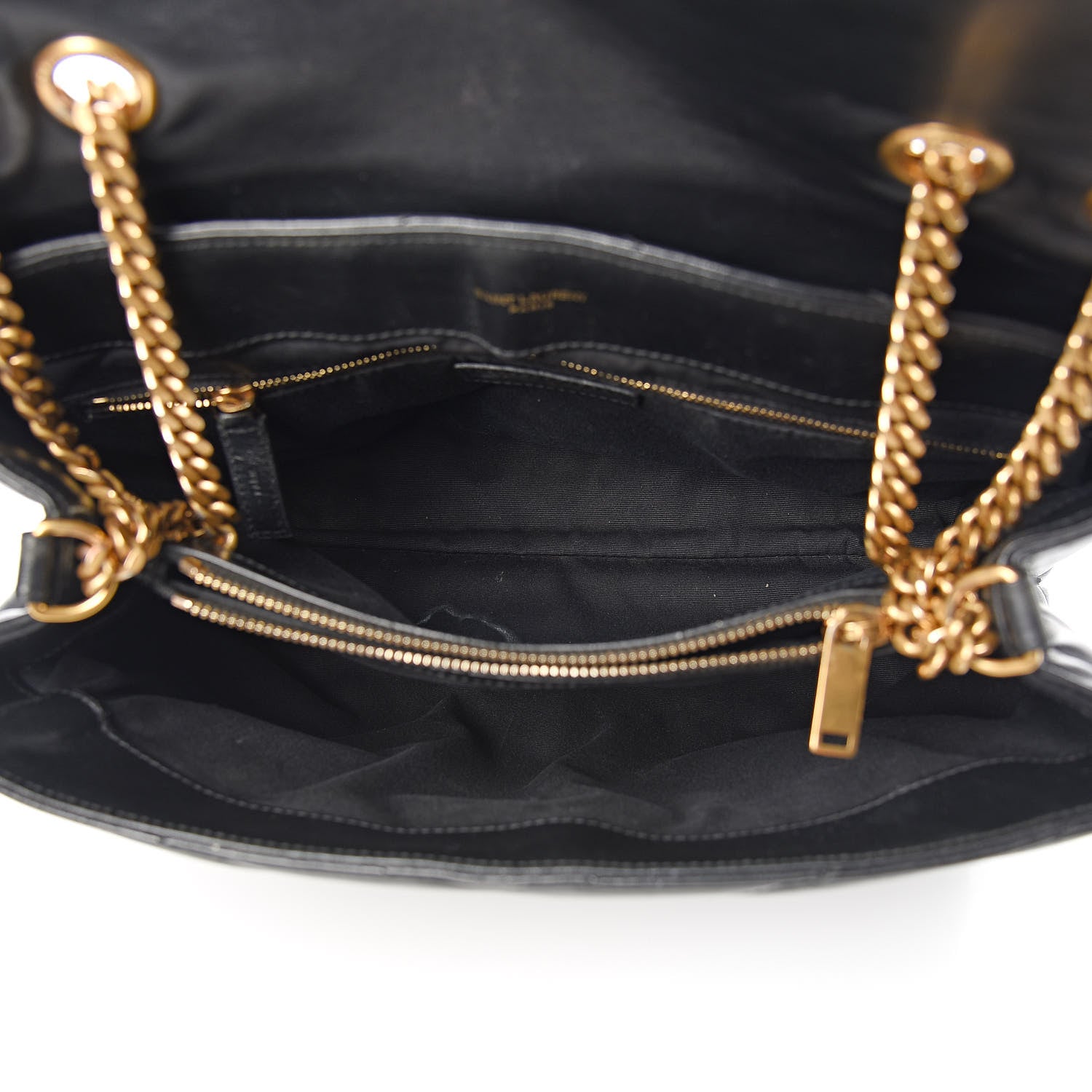 Saint Laurent Calfskin Y Quilted Monogram Medium Loulou Chain Satchel Black 5 of 15