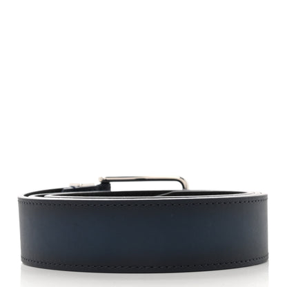 Louis Vuitton Calfskin 35mm Pont Neuf Belt 100 40 Blue Marine 2 of 7