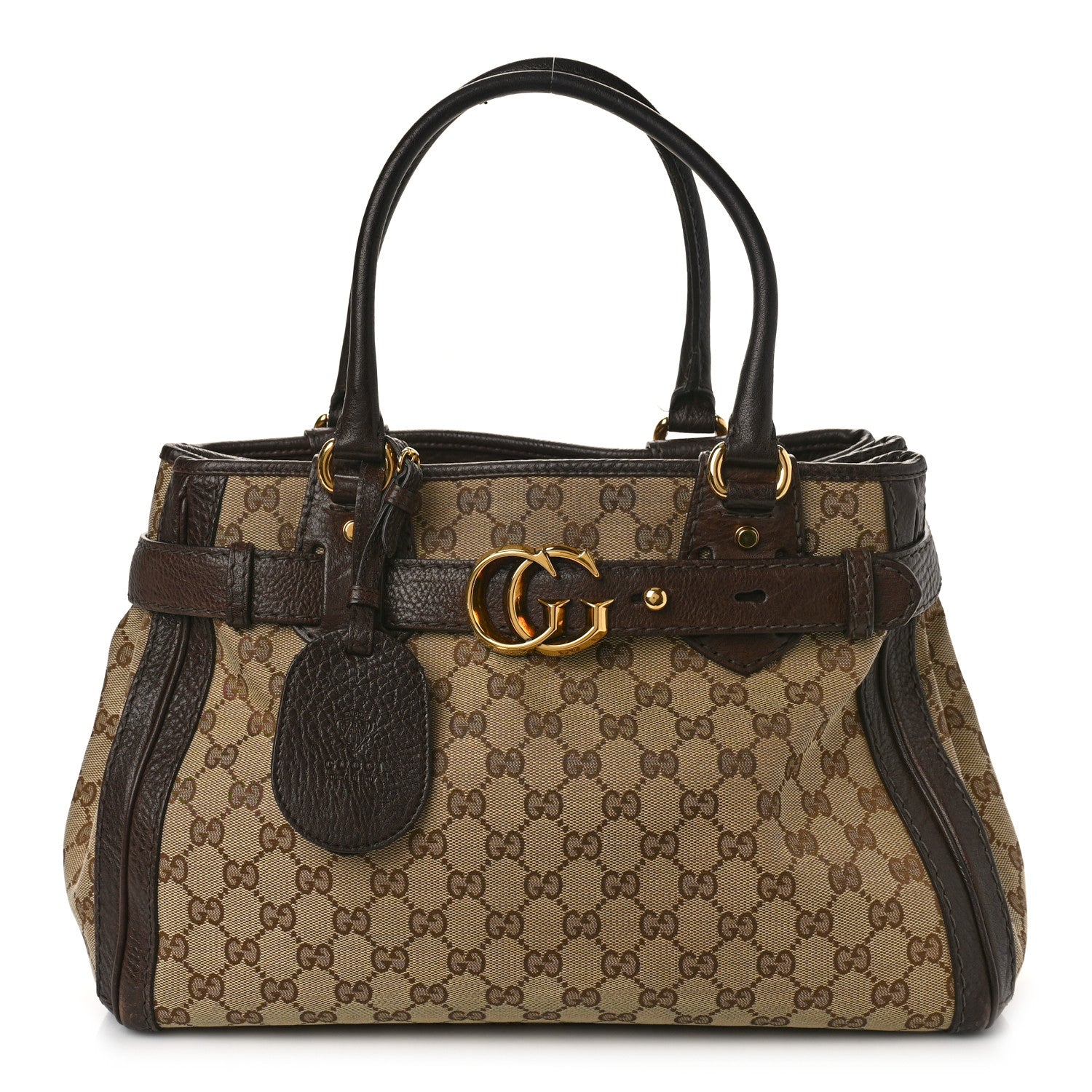Gucci Monogram Medium GG Running Tote Dark Brown 1 of 12