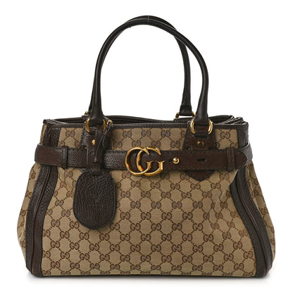 Gucci Monogram Medium GG Running Tote Dark Brown 1 of 12