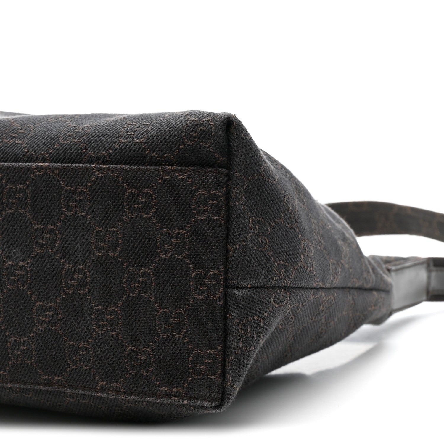 Gucci Denim Monogram Small Hobo Dark Brown 10 of 12