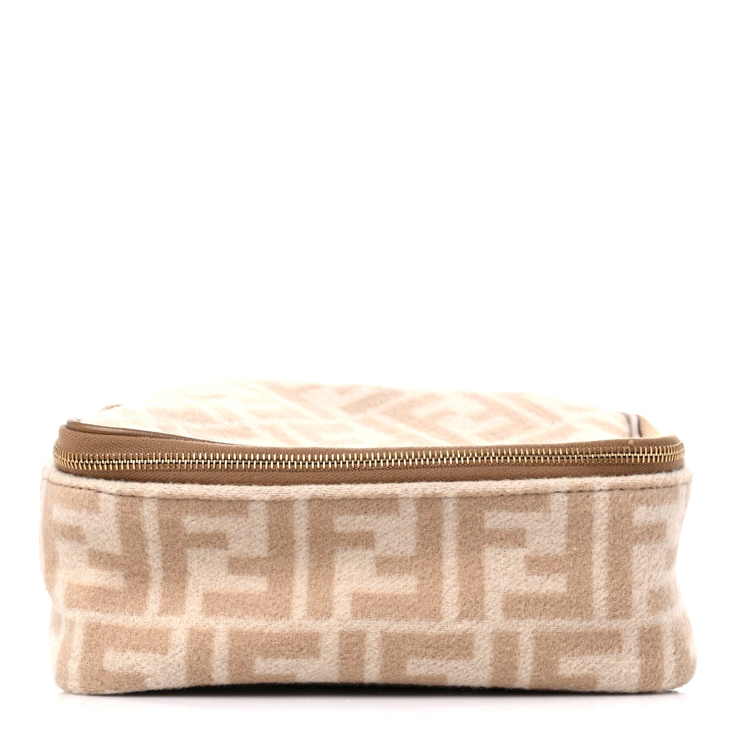 Wool FF 1974 Cosmetic Case Beige Cammello Sand