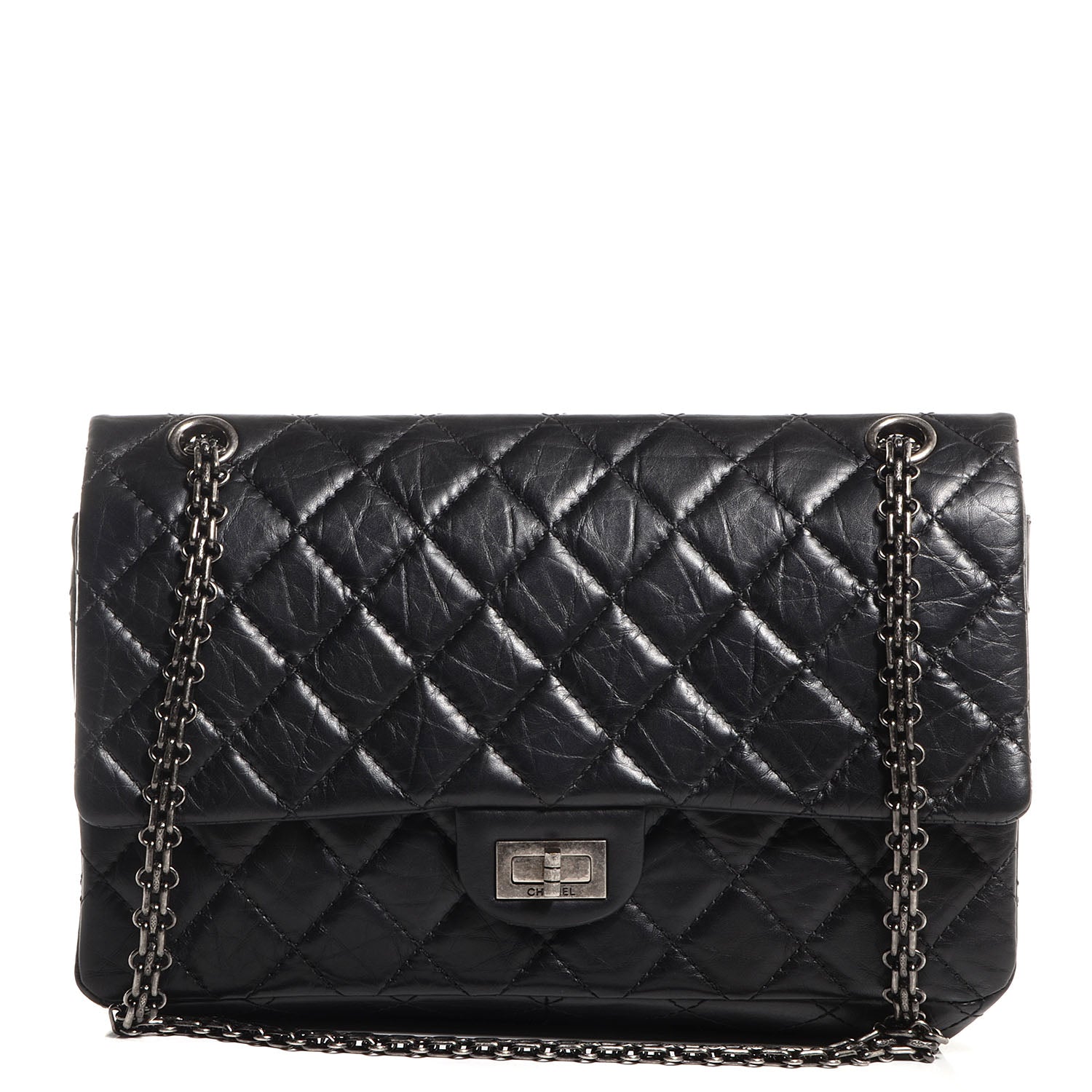 Chanel Aged Calfskin Quilted 2.55 Reissue 226 Flap Black 1 of 9