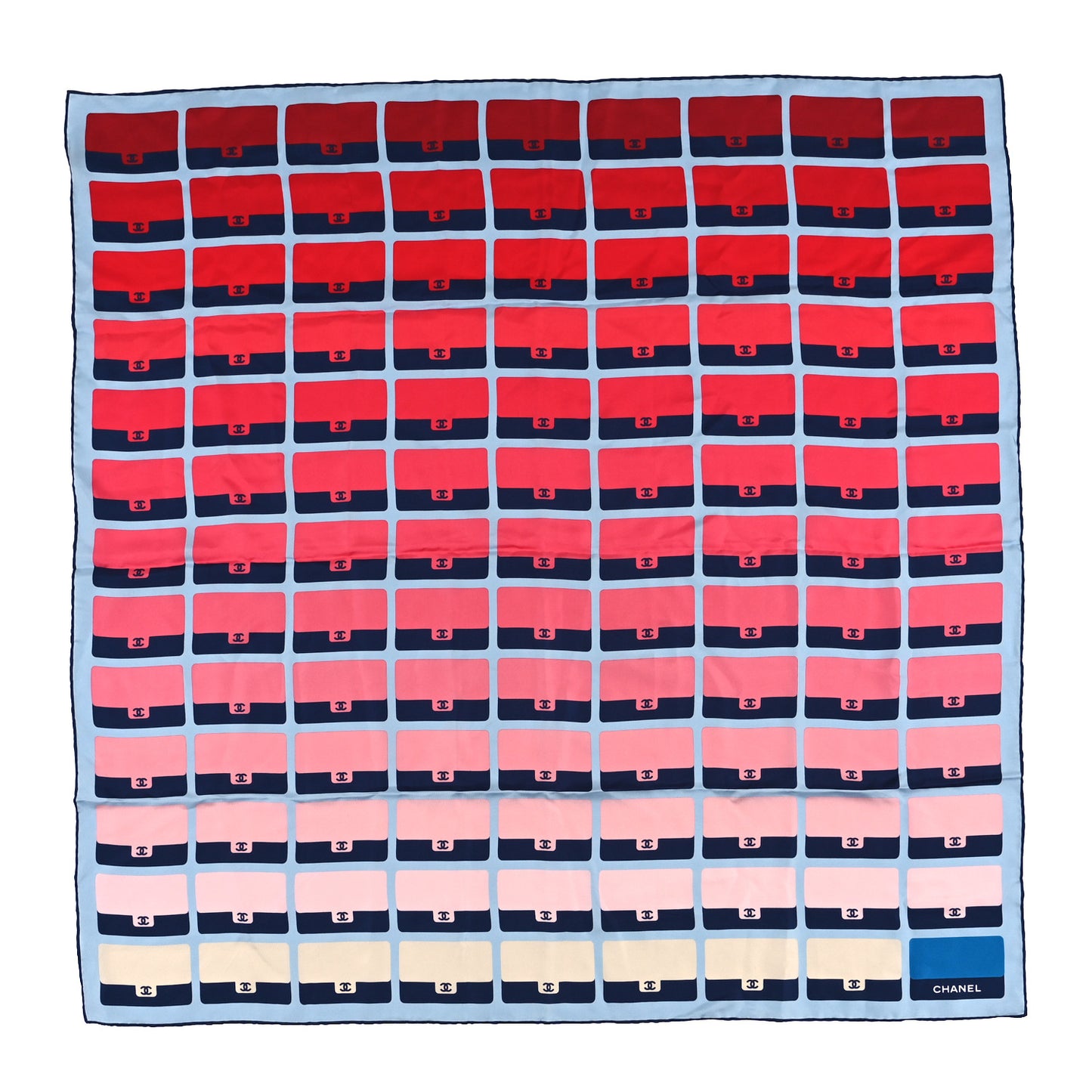 Silk Ombre CC Flap Square Scarf Multicolor