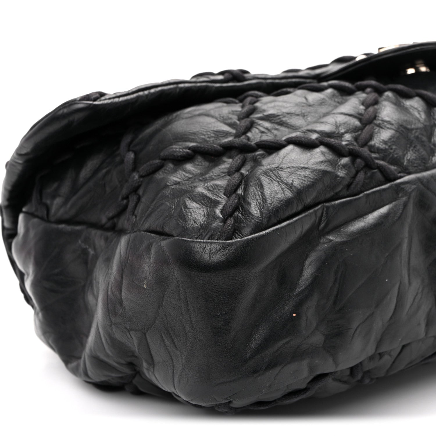 Chanel Calfskin Ultra Stitch Oversize Flap Black 9 of 10