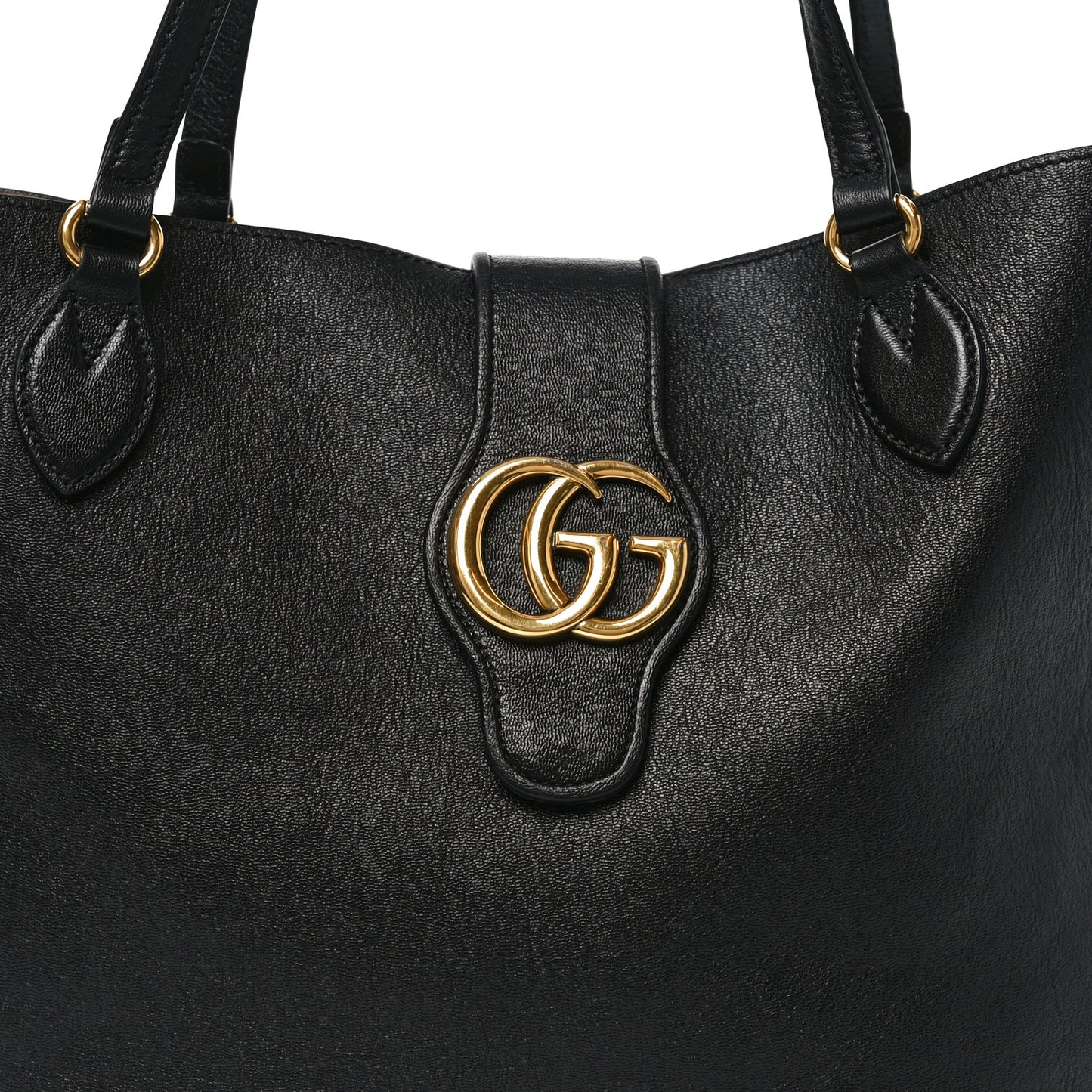 New Sakai Calfskin Lux Medium Dahlia Tote  Black