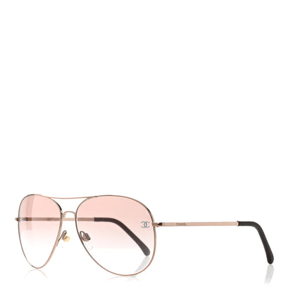 Chanel Metal Aviator CC Sunglasses 4189-T-Q Pink 1 of 6
