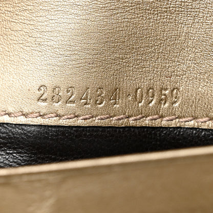 Gucci Monogram Margaux Calfskin Sukey Continental Organizer Wallet Beige Ebony Gold 7 of 12