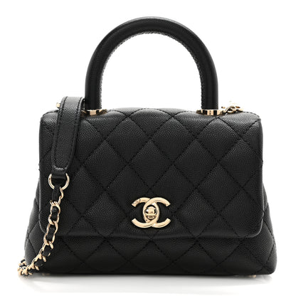 Chanel Caviar Quilted Extra Mini Coco Handle Flap Black 1 of 8