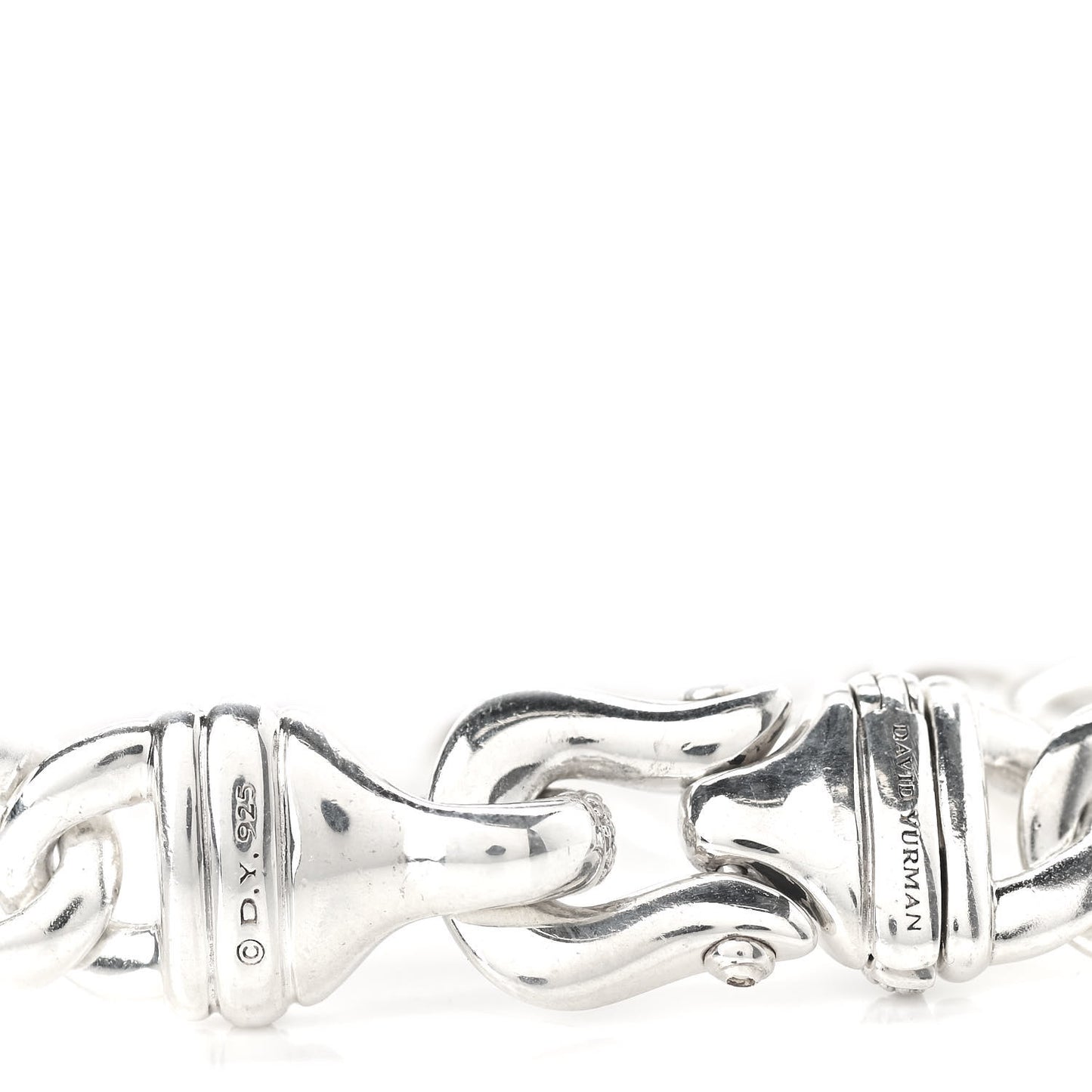 Sterling Silver Diamond 12mm Curb Link Buckle Bracelet