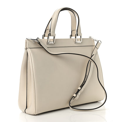 Gucci Grainy Calfskin Medium Zumi Top Handle Bag Mystic White 3 of 9