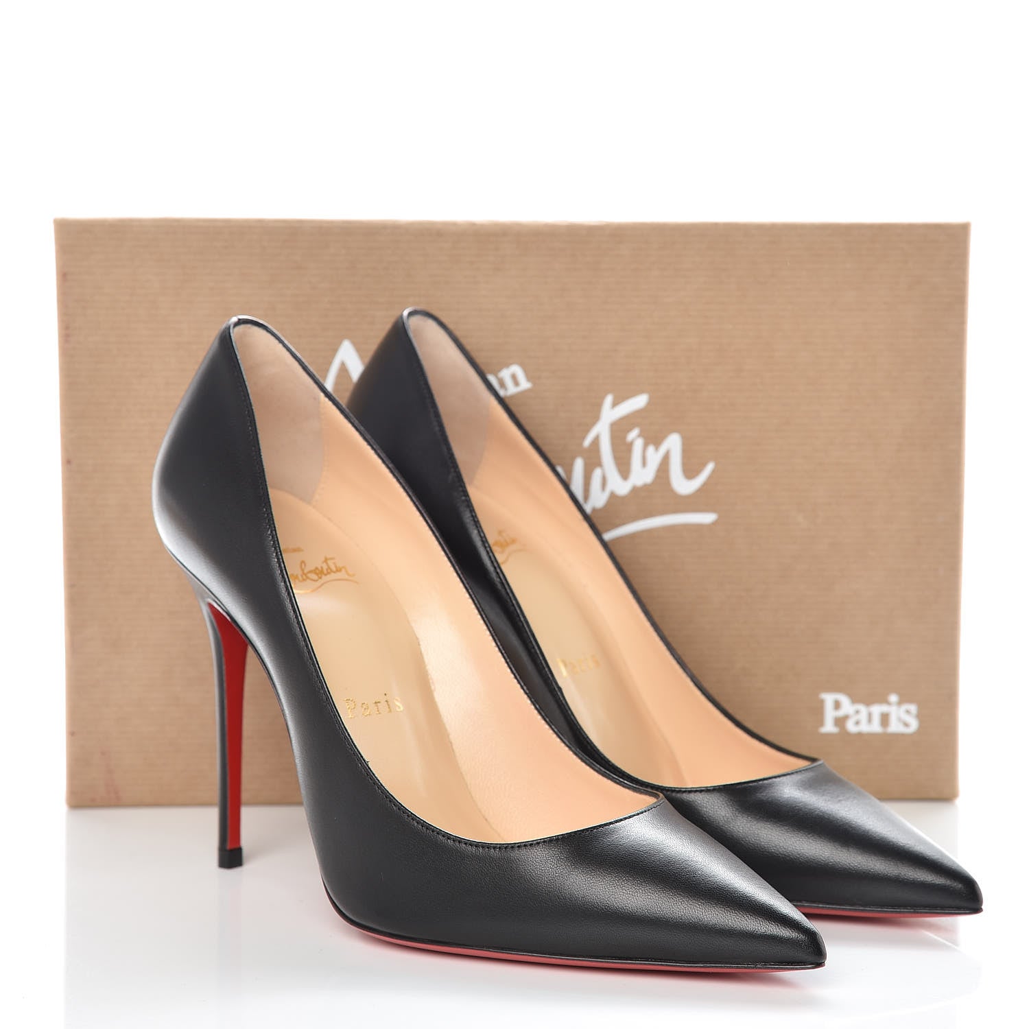 Christian Louboutin Shiny Nappa Decollete 554 100 Pumps 37.5 Black