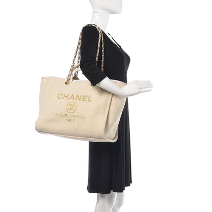 Chanel Lurex Boucle Medium Deauville Tote White 2 of 10