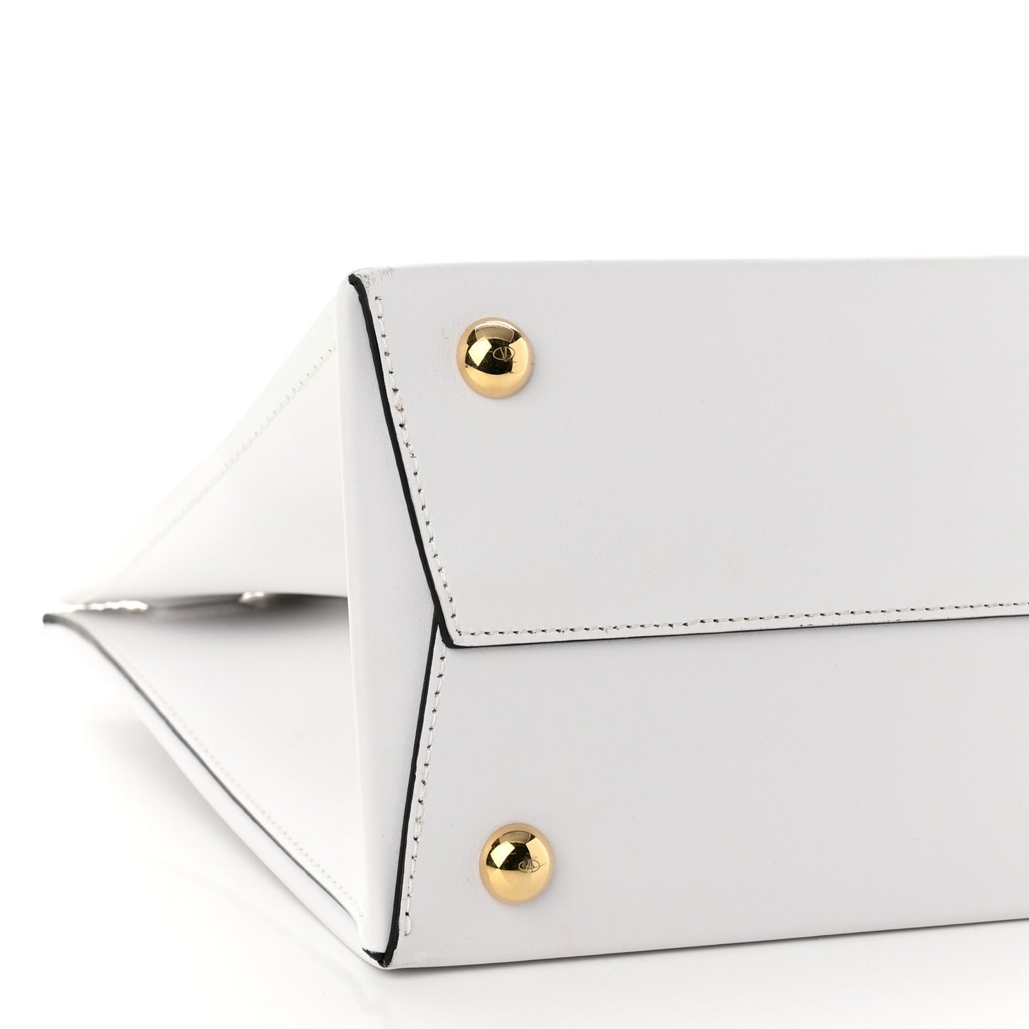 Printed Calfskin VLTN Tote White