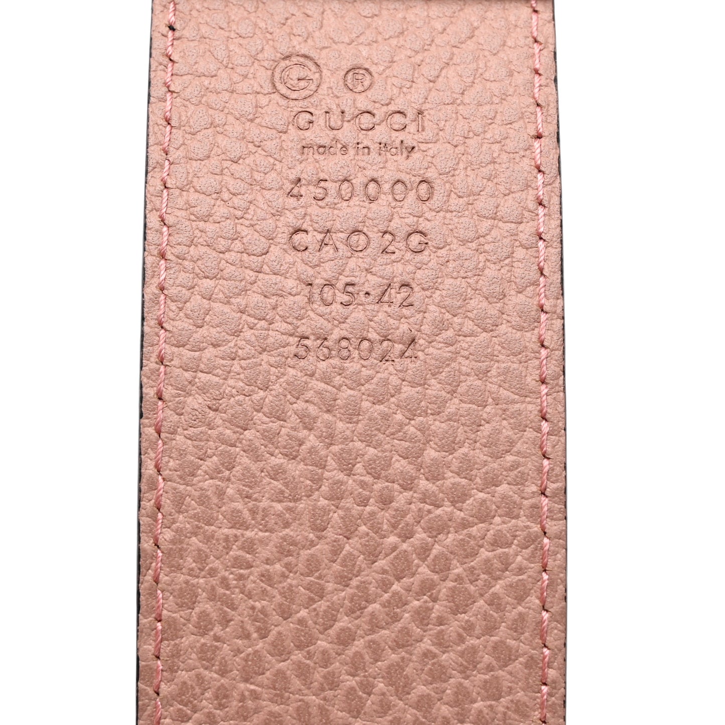 Calfskin 1973 Reversible Belt 105 42 Black Pink