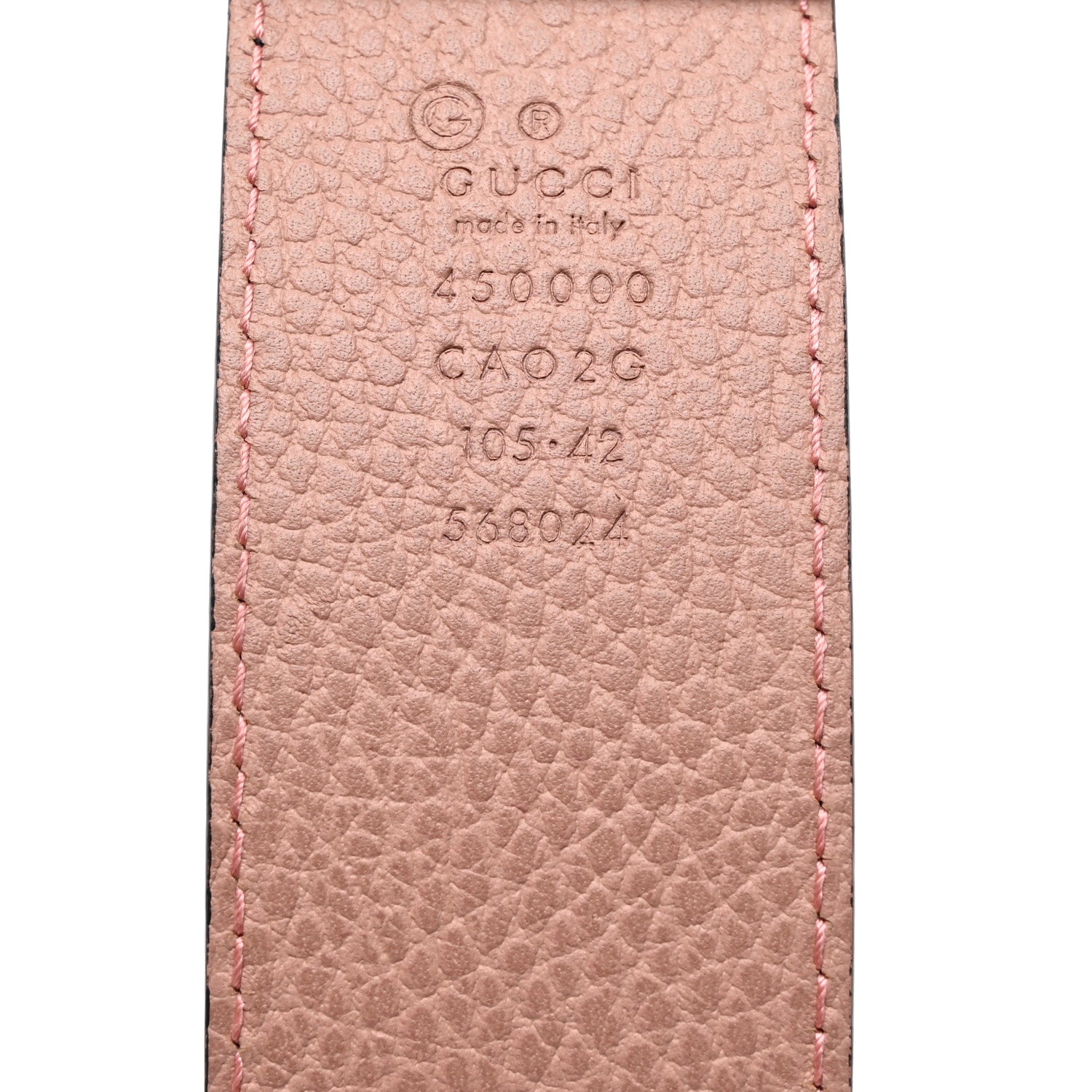 Gucci Calfskin 1973 Reversible Belt 105 42 Black Pink 7 of 7