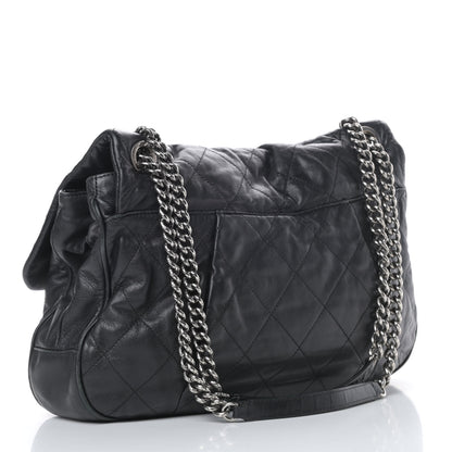Chanel Calfskin Coco Pleats Flap Black 3 of 17